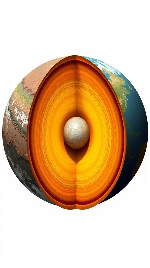 Cross-sectional diagram of Earth